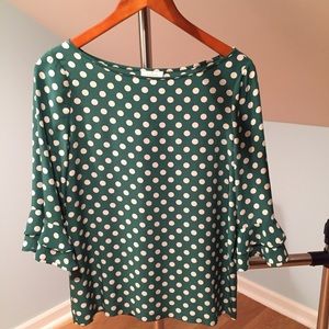 Kate Spade Women's Silk Polka Dot Blouse